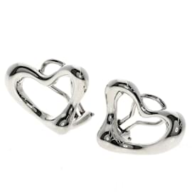 Tiffany & Co-Boucles d'oreilles en argent en forme de cœur Tiffany-Argenté