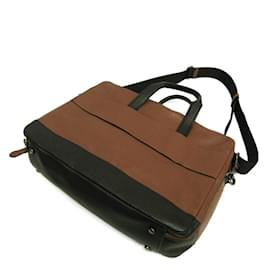 Coach-Coach Hamilton Pebble Leather Double Zip Briefcase-Brown,Black