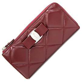 Salvatore Ferragamo-Salvatore Ferragamo L-shaped Long Wallet-Dark red