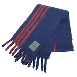 Loewe-Loewe Navy Mohair Wool Stole-Navy blue