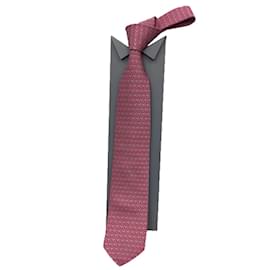 Hermès-Gravata de seda vermelha Hermes-Vermelho
