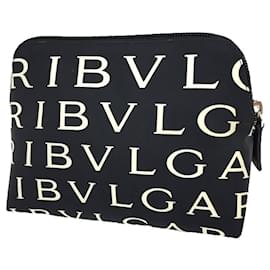 Bulgari-Bvlgari Maxi Semicircular Pouch-Black,White