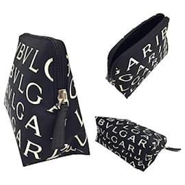 Bulgari-Bvlgari Maxi Semicircular Pouch-Black,White