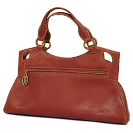 Cartier-Cartier Marcello Leather Handbag-Red