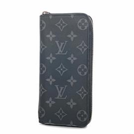 Louis Vuitton-Louis Vuitton Monogram Eclipse Zippy Vertical Wallet-Black,Monogram