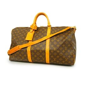 Louis Vuitton-Louis Vuitton Monogram Keepall Bandouliere 50-Brown,Monogram