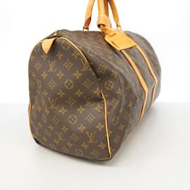 Louis Vuitton-Louis Vuitton Monogram Keepall 50 Boston Bag-Brown,Monogram