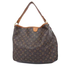 Louis Vuitton-Louis Vuitton Monogram Delightful MM Shoulder Bag-Brown,Monogram