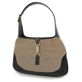 Gucci-Sac à épaule Gucci Jackie 001-Noir,Beige