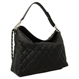 Chanel-Chanel Black Caviar Leather Handbag-Black