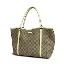 Gucci-Gucci GG Supreme Tote Bag-Beige,Cream