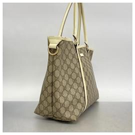 Gucci-Gucci GG Supreme Tote Bag-Beige,Cream