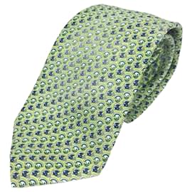 Hermès Corbata de seda verde Hermes Verde