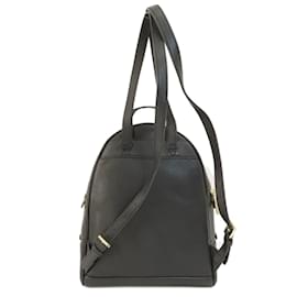 Michael Kors-Michael Kors Black Leather Backpack-Black