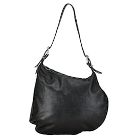 Fendi-Fendi Black Leather Handbag-Black