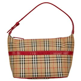 Burberry-Burberry Nova Check Shadow Horse Bag-Red,Beige