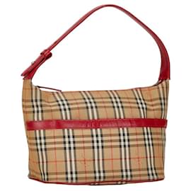 Burberry-Burberry Nova Check Shadow Horse Bag-Red,Beige