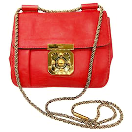 Chloé-Chloé Elsie Shoulder Bag-Red