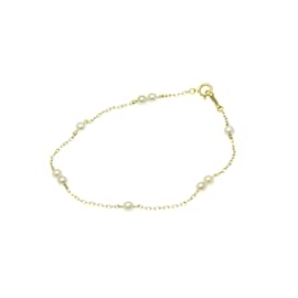 Mikimoto-Mikimoto Pearl Station Bracelet-Golden