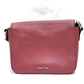 Miu Miu-Sac à épaule en cuir rose Miu Miu-Rose