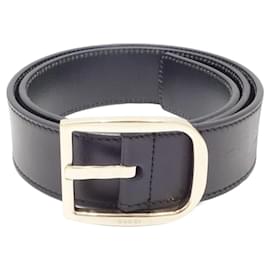 Gucci-Gucci 162934 Leather Belt-Black