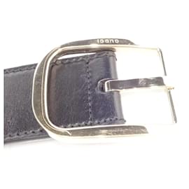 Gucci-Gucci 162934 Leather Belt-Black