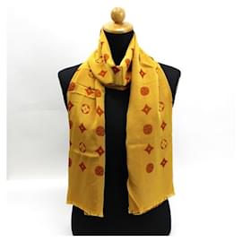 Louis Vuitton-Louis Vuitton Brown and Mustard Scarf-Brown,Mustard