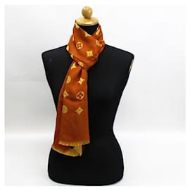 Louis Vuitton-Louis Vuitton Brown and Mustard Scarf-Brown,Mustard