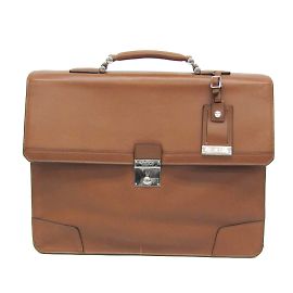 Tumi Dorilton Slim Flap Men's Leather Briefcase Brown