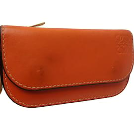 Loewe-Loewe Mini Wallet Gate Trifold in Orange Leather-Orange