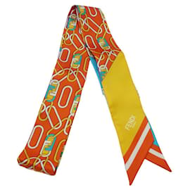 Fendi-Fendi Rappy Band Scarf-Multicolore,Orange