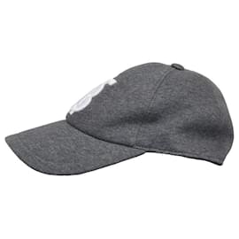 Burberry-Casquette de baseball Burberry TB-Marron,Blanc