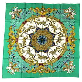 Hermès-Hermes Carre 90 Scarf - Luna Park Design-Green