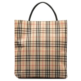 Burberry-Burberry Nova Check Tote Bag-Beige