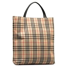 Burberry-Burberry Nova Check Tote Bag-Beige