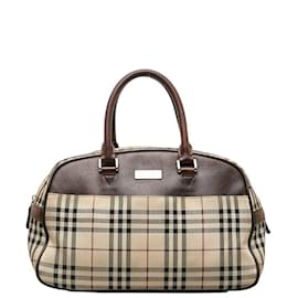 Burberry-Burberry Nova Check Handbag-Brown,Beige