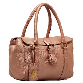 Fendi-Fendi Selleria Handbag-Pink,Golden