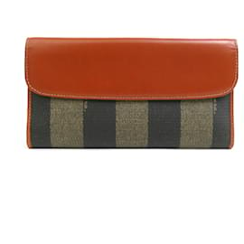 Fendi-Fendi Brown Bi-Fold Wallet-Brown