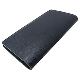 Louis Vuitton-Louis Vuitton Taiga Brazza Wallet-Navy blue