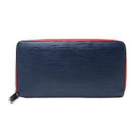 Louis Vuitton-Portefeuille Zippy Epi Louis Vuitton M67267-Rouge,Bleu