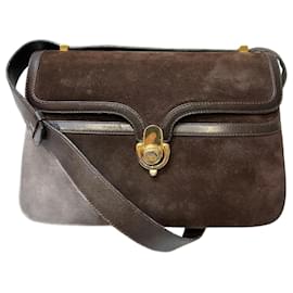 Gucci-Gucci Vintage Leather Shoulder Bag-Brown