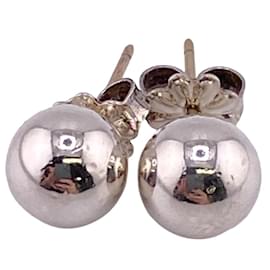 Tiffany & Co-Tiffany HardWear Ball 925 Silver Stud Earrings-Silvery