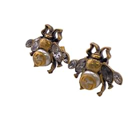 Gucci-Boucles d'oreilles GUCCI Bee Interlocking G-Doré