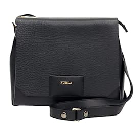 Furla-Sac à épaule Furla Meridian-Marron,Noir