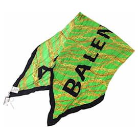 Balenciaga-Balenciaga Green Silk Scarf-Green