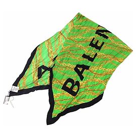 Cachecol de seda verde Balenciaga Verde
