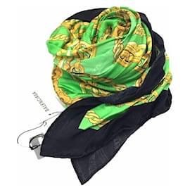 Balenciaga-Balenciaga Green Silk Scarf-Green