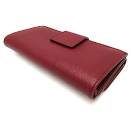 Bulgari-Bvlgari Bvlgari Women's Leather Long Wallet-Dark red