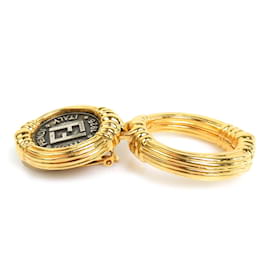 Fendi-Fendi Gold and Silver Clip Earrings-Silvery,Golden