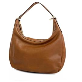 Gucci-Gucci Brown Leather Shoulder Bag-Brown